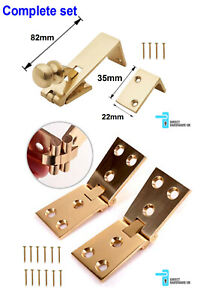 Counter Flap Barflap Catch & Stay Polished Brass 4" Hinges 102mm x 38mm Set/Pack