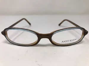 Anne Klein Eyeglasses Frame 8017 K5124 50-18-135 Brown/Blue Full Rim V645 - Picture 1 of 10