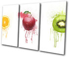 Colourful Fruit Abstract Food Kitchen TREBLE Leinwand Kunst Bild drucken