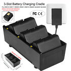 3-Slot Battery Charging Cradle + Adapter for zebra ZQ610 ZQ620 ZQ510 ZQ520 ZQ630