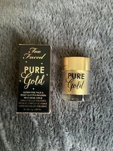 New 100% Authentic Too Faced Pure Gold - Face & Body Glitter 2g - Picture 1 of 3