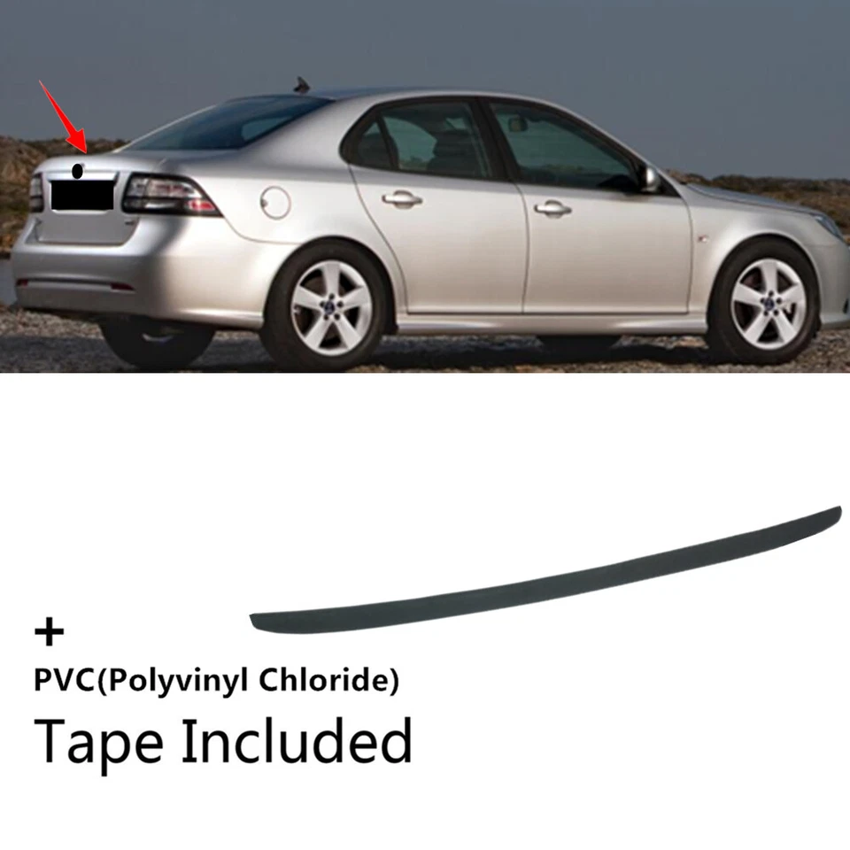 46'' Fit For 2008-2011 Saab 9-3 Sedan Rear Tail Trunk Lip Spoiler Wing Universal Foto 1 de 4