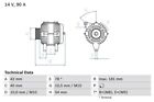 BOSCH Alternator for Citroen C5 HDi 110 2.0 Litre (03/2001-03/2004) Genuine