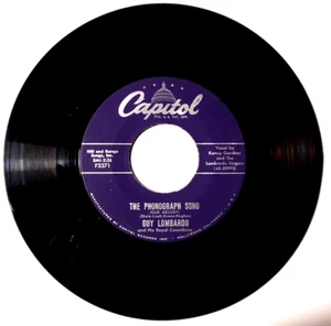 GUY LOMBARDO- The Phonograph Song/You Couldn't Help But Be Wonderful-Vinyl 45rpm - Imagen 1 de 4