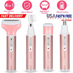 4 In 1 Women Electric Shaver Painless Razor Rechargeable Hair Removal Trimmer - Picture 1 of 11