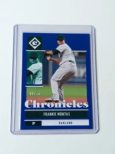Panini Chronicles 2022 Frankie Montas Athletics Blue MLB /50 - Picture 1 of 2