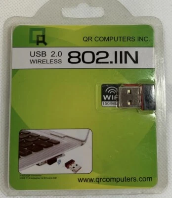 QR Computers INC. - USB 2.0 Wireless - 802.IIN - NEW - Image 1 of 3