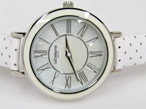 Liz Claiborne New York Perforated Strap Watch White - Picture 1 of 5