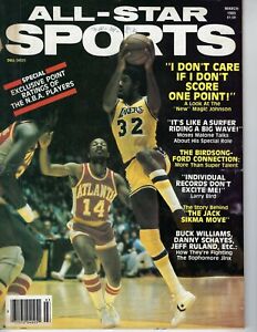 1983 All Star Sports basketball magazine Magic Johnson Los Angeles Lakers VGW