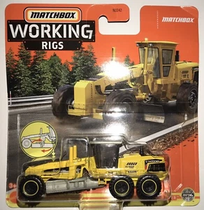 MATCHBOX WORKING RIGS MBX Road Grader 11/16 YELLOW NEW FAST USPS SAME DAY SHIP - Picture 1 of 2