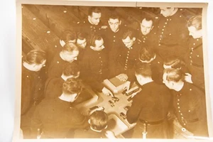 PHOTO TAMPON NEW-YORK TIME PARIS 1936 ECOLE DE GARDIENS DE LA PAIX 18X24CM - Imagen 1 de 1