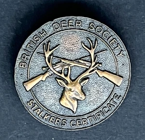BRITISH DEER SOCIETY Pin Badge STALKERS CERTIFICATE - Picture 1 of 2