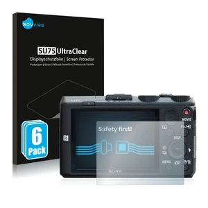 6x Folie für Sony Cyber-Shot DSC-HX60 Schutzfolie Displayschutz Display Klar - Photo 1/11