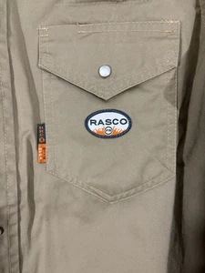 Rascor Arbeitshemd Herren hellbraun Langarm Druckknopfleiste Western-Stil Größe Large - Bild 1 von 7