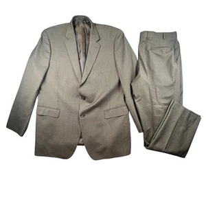 Lauren Ralph Lauren 2 Piece Suit Mens Wool Brown Blazer 48L Pants 41x31 LRL - Picture 1 of 23