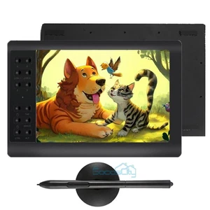 Graphic Drawing Tablet 8192 Pressure Levels Sensitivity, with Battery-free Pen - Picture 1 of 22
