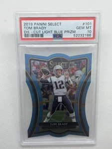 2019 Panini Select Premier Level Die-Cut Tom Brady #101 Light Blue Prizm /99 - Picture 1 of 2
