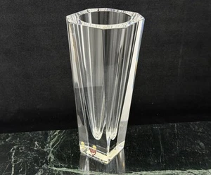 Signed Orrefors "Odyssey" Crystal Vase with Bullet Shaped Interior 8.5' - Picture 1 of 8