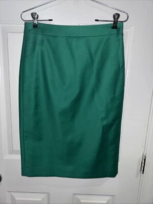 J. Falda Recta Crew The Pencil Verde Esmeralda Talla 4 Forrada Vacaciones Foto 1 de 3