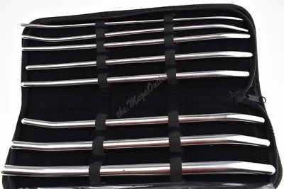 MAQNSCO Pratt Sounds Dilators Surgical Instruments 8 Piece Set Pratt Dilators