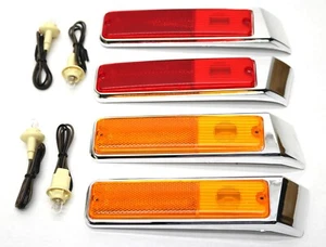 New Front & Rear Side Marker Lamp & Bezel 12-PC Set 84-91 Grand Wagoneer SJ FSJ - Picture 1 of 9