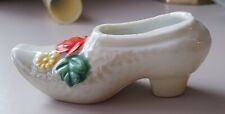 Vintage Miniature Shoe Slipper Figurine Lustre Pottery Hand Painted Japan