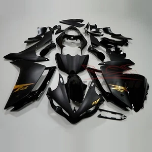 Matte Glossy Black Fairing Kit for Yamaha YZF R1 2007 2008 ABS Bodywork Golden - Picture 1 of 13