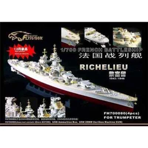 Acorazado francés Flyhawk FH700080 1/700 SEGUNDA GUERRA MUNDIAL Richelieu para trompetista05750 GUERRA - Imagen 1 de 18