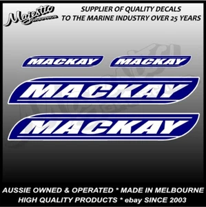 MACKAY - TRAILER DECALS - SET OF 4 - BOAT TRAILER DECALS - Bild 1 von 1