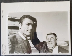 1967 Head Coach Weeb Ewbank Don Maynard NY Jets Original 8x10 NFL UPI Photo - Picture 1 of 5