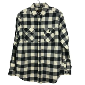 Burton Durable Goods Button Up Shirt Men Sz Small Brighton Buffalo Plaid Flannel - Picture 1 of 4