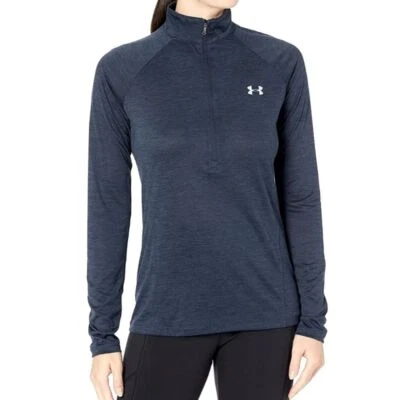 Under Armour Womens Tech Twist 3/4 Zip Long Sleeve Pullover Navy size XS - Image 1 of 4