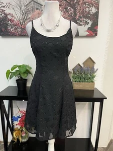RAMPAGE Vintage Women Chiffon Floral Mini Dress Size 7  Zipper Back Semi Sheer - Bild 1 von 10