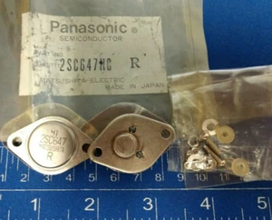 SET BESTEHEND AUS 2 PANASONIC MATSUSHITA 2SC647 TRANSISTOR 80V/5A/50W  - Bild 1 von 4
