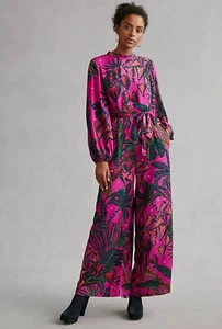 Farm Rio Jumpsuit Womens Small S Colorful Anthropologie Tropical Wide Leg NEW - Picture 1 of 19