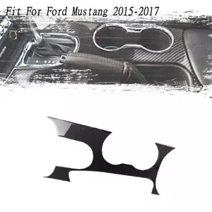 New Fit For Ford Mustang 15-17 Carbon Fiber Interior Gear Shift Panel Cover Trim - Bild 1 von 11