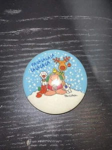 Vintage Ziggy Christmas pinback button pin badge Sid Fuzz reindeer more Fa La La - Picture 1 of 3