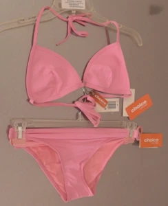 Calvin Klein Choice Swimwear 2-Piece Bikini -Bubblegum Pink -Size = Med -NEW NOS - Picture 1 of 15