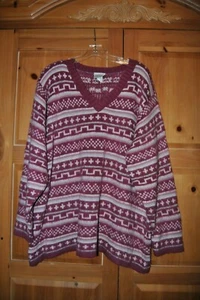 FASHION BUG  PLUS SIZED BEAUTIFUL WOMEN'S SWEATER SIZE 26/28. PINK TUNIC LENGTH - Picture 1 of 4