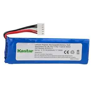 Kastar 3200mAh Battery for JBL Flip 4, Flip 4 Special Edition, JBL GSP872693 01 - Picture 1 of 2