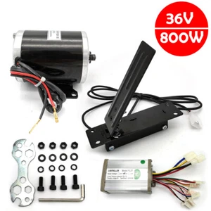 800W DC 36V Bürstenmotor Elektrofahrrad Go-Kart Elektromotor + Controller Pedal - Bild 1 von 9
