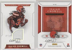 2016 National Treasures Century Materials Holo Silver Prime /25 Isaiah Crowell