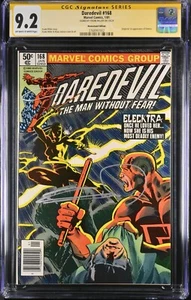 Daredevil #168 CGC SS 9.2 Newsstand SIGNED Frank Miller Marvel 1981 1st Elektra - Picture 1 of 2