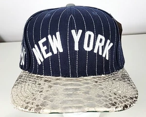NEW - American Needle Cooperstown REAL SNAKESKIN New York Yankees Baseball Hat - Picture 1 of 8