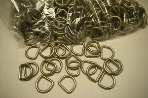 Wholesale Silver matt D Ring . for 90 pieces. 3/4" - Picture 1 of 3