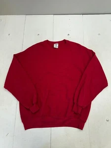 Jerzees Red Crew Neck Pullover Vintage Sweat Shirt Mens Size 2X - Picture 1 of 5