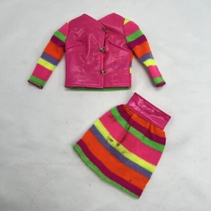 Vintage Barbie/Stacey Sears #1545 Stripes are Happening Set 1968 Top und Rock - Bild 1 von 9