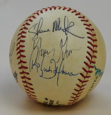 Roberto Alomar Mark Davis +6 Signed 1989 Padres National League Baseball PSA/DNA - Image 1 of 4