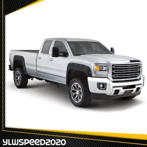 Fit For 07-14 GMC Sierra 1500 2500HD 3500HD Pocket Rivete Wheel Fender Flares - Picture 1 of 9