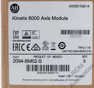 Surplus Sealed Allen Bradley 2094-BM02-S /B SERVO AXIS MODULE SAFETY 15AMP 460VA - Picture 1 of 5